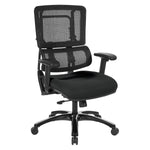 Vertical Black Mesh Back Chair with Shiny Black Base
