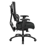 Vertical Black Mesh Back Chair with Shiny Black Base