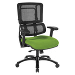Vertical Black Mesh Back Chair with Shiny Black Base