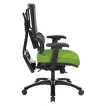 Vertical Black Mesh Back Chair with Shiny Black Base