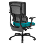 Vertical Black Mesh Back Chair with Shiny Black Base