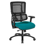 Vertical Black Mesh Back Chair with Shiny Black Base