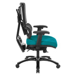 Vertical Black Mesh Back Chair with Shiny Black Base