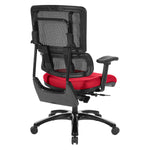 Vertical Black Mesh Back Chair with Shiny Black Base