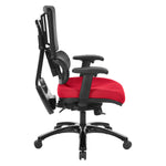 Vertical Black Mesh Back Chair with Shiny Black Base