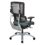 Vertical Grey Mesh Back Chair with Silver Base