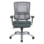 Vertical Grey Mesh Back Chair with Silver Base