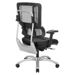 Vertical Grey Mesh Back Chair with Silver Base