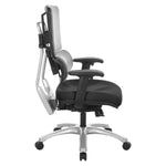 Vertical Grey Mesh Back Chair with Silver Base