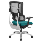 Vertical Grey Mesh Back Chair with Silver Base