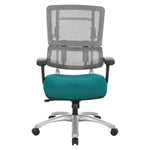 Vertical Grey Mesh Back Chair with Silver Base