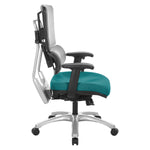 Vertical Grey Mesh Back Chair with Silver Base