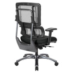 Vertical Grey Mesh Back Chair with Titanium Base