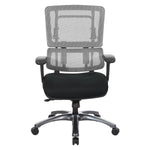 Vertical Grey Mesh Back Chair with Titanium Base