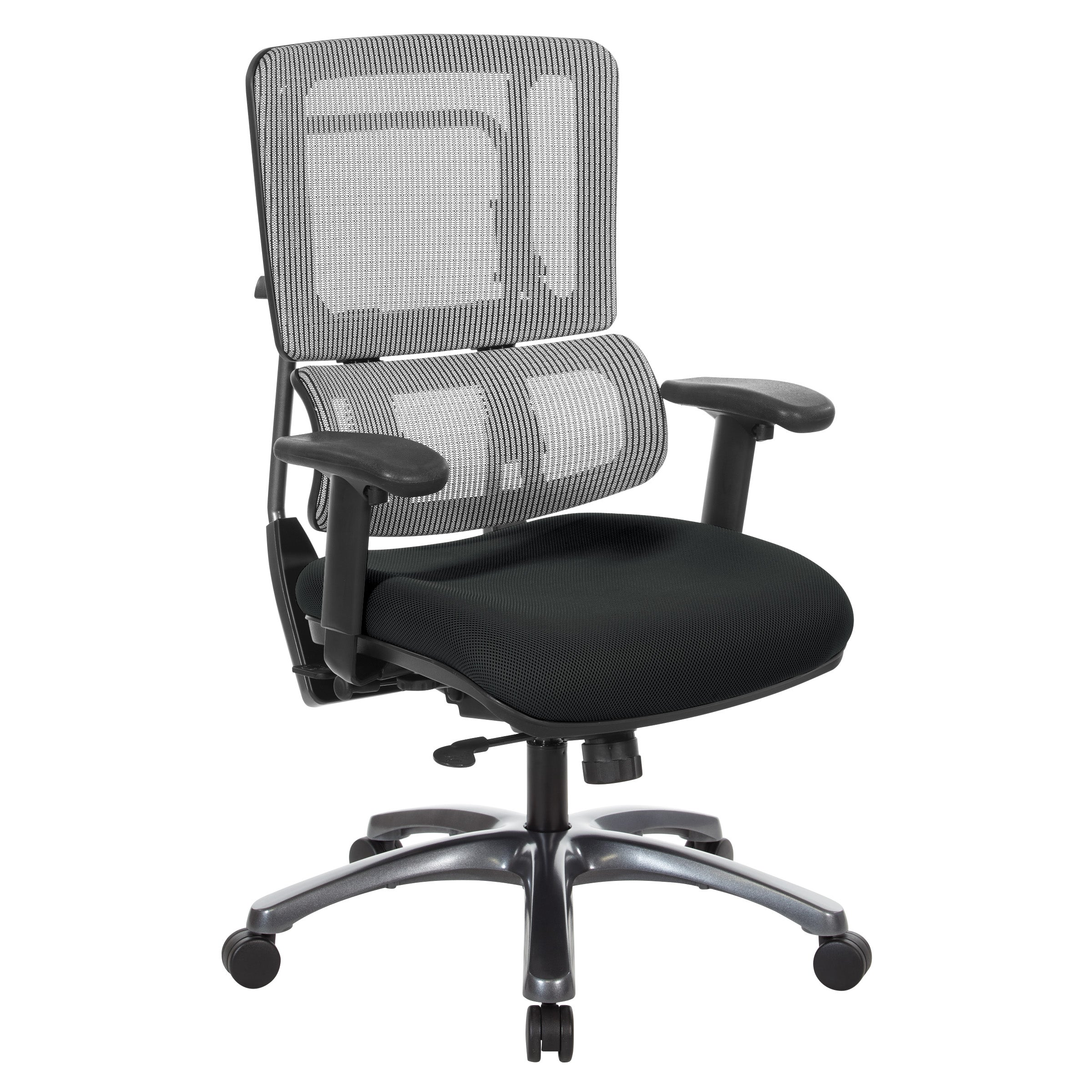 Vertical Grey Mesh Back Chair with Titanium Base – 247workspace