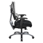 Vertical Grey Mesh Back Chair with Titanium Base