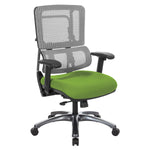 Vertical Grey Mesh Back Chair with Titanium Base