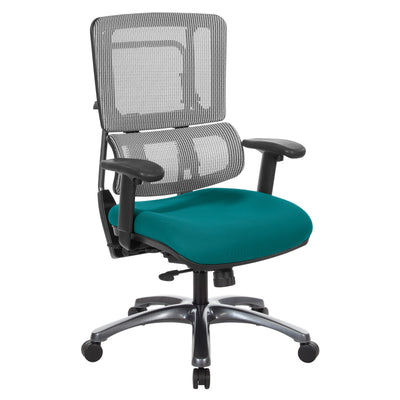 Vertical Grey Mesh Back Chair with Titanium Base