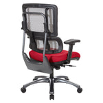 Vertical Grey Mesh Back Chair with Titanium Base