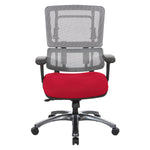Vertical Grey Mesh Back Chair with Titanium Base