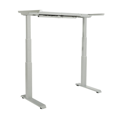 Office Star Electric Base 3-Stage /2-Leg Motor - Office Table in Silver