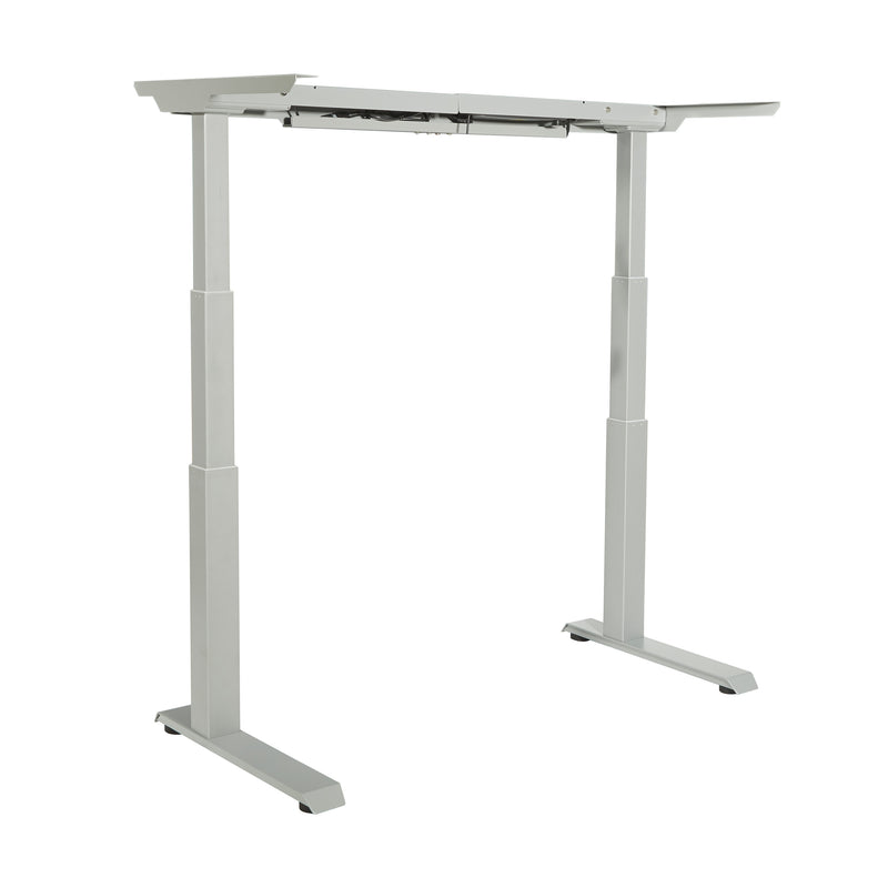 Office Star Electric Base 3-Stage /2-Leg Motor - Office Table in Silver