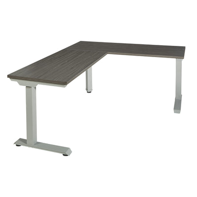 Office Star Ascend II 3 Stage 60" x 72" Electric Height Adjustable L-Shape Table - Sit-Stand Height-Adjustable Desk