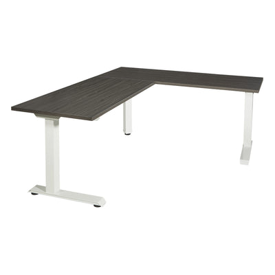 Office Star Ascend II 3 Stage 60" x 72" Electric Height Adjustable L-Shape Table - Sit-Stand Height-Adjustable Desk