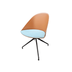 used Arper Cila Chair Orange Shellgreen Cushions Black Frame