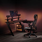 OSP Avatar Battlestation Gaming Desk - Office Desk in Black