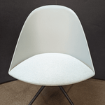 used Arper Cila Chair Grey Shell Green Cushions Black Frame