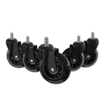 Waylon Transparent Polyurethane Replacement Rolling Wheels Set of 5 | Gaming & Office Chair Upgrades for All Floors