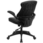 Executive Chair Flash Furniture Kale BL-ZP-804-GG | Black LeatherSoft with Flip-Up Arms