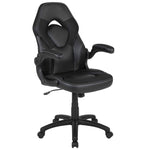 Optis Gaming Desk and Black Racing Chair Set /Cup Holder/Headphone Hook/Removable Mouse Pad Top - 2 Wire Management Holes