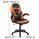 Optis Gaming Desk & Orange/Black Racing Chair Bundle - Complete Gaming Station