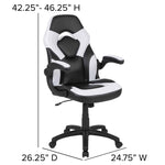 Optis Gaming Desk and White/Black Racing Chair Set - Ultimate Gaming Workstation