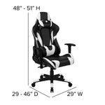 Optis Black Gaming Desk and Black Reclining Gaming Chair Set - Professional Gaming Station with Monitor Stand