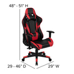 Optis Black Gaming Desk and Red/Black Reclining Gaming Chair Set | Ultimate Gaming Station