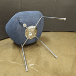Used Bernhardt Chantal Guest Chair midnight Blue/chrome Base