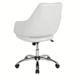 Madrid Home and Office Mid-Back Chair – White LeatherSoft Upholstery