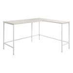 OSP Contempo L-shaped Desk - L-Shaped Home Office Desk in White Oak