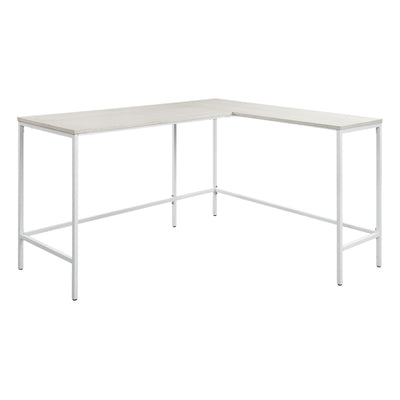 OSP Contempo L-shaped Desk - L-Shaped Home Office Desk in White Oak