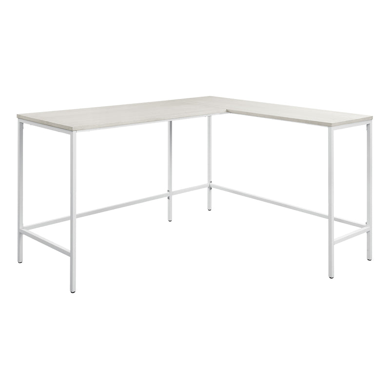 OSP Contempo L-shaped Desk - L-Shaped Home Office Desk in White Oak