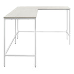 OSP Contempo L-shaped Desk - L-Shaped Home Office Desk in White Oak