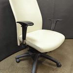 Used Compel Pinnacle Pearl Leather Conference Chair