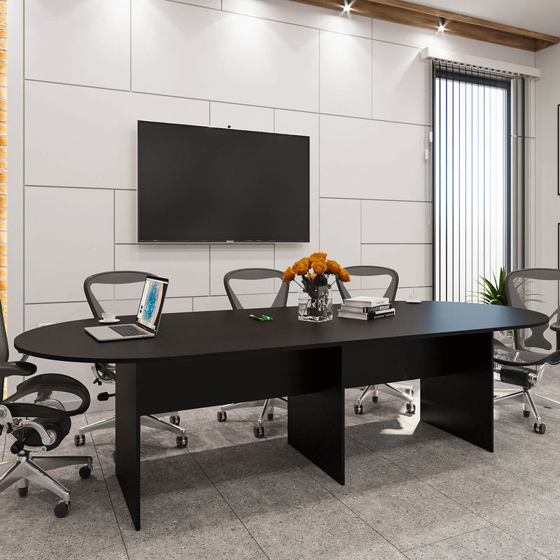 Conference Table i5 Industries Kai Line 144 Inch Racetrack | Seats 10 with Modesty Panel