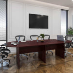 Conference Table i5 Industries Kai Line 144 Inch Racetrack | Seats 10 with Modesty Panel