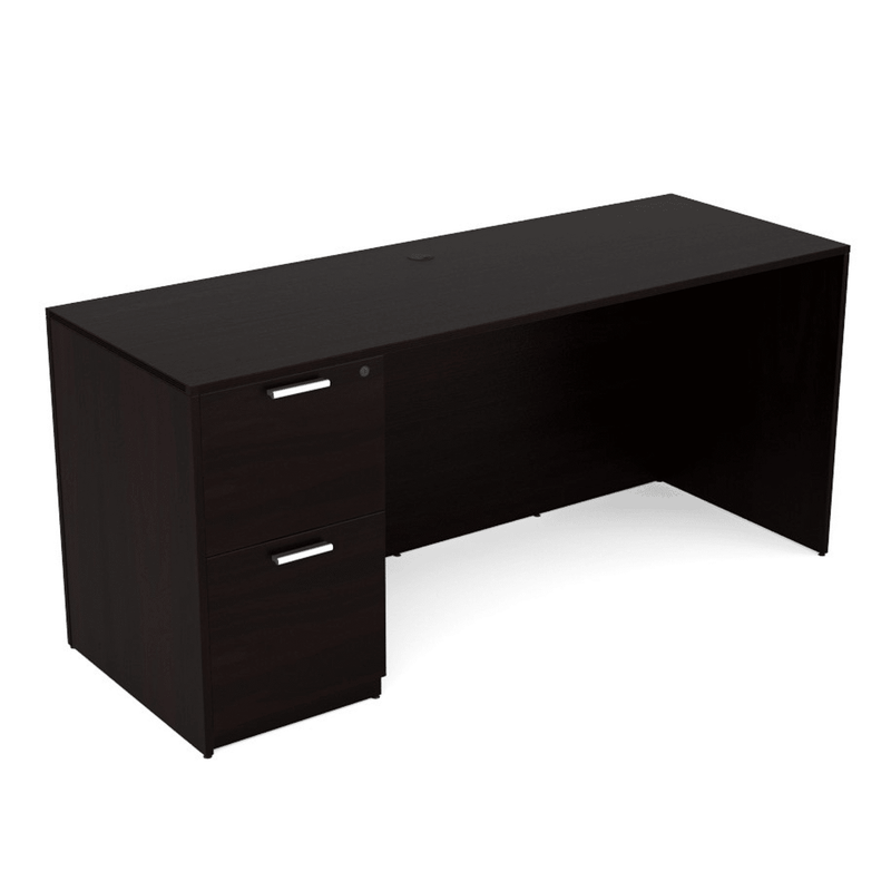 Credenza i5 Industries 24x66 with File Pedestal | Two Filing Drawers with Ball Bearing Slides