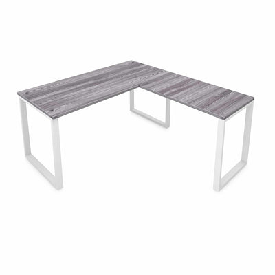 Fusion L-Shaped Metal Leg Desk, 72″ x 78″