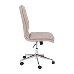 Task Chair Flash Furniture Madigan GO-21111-TAUPE-GG | Armless Mid-Back with Taupe LeatherSoft